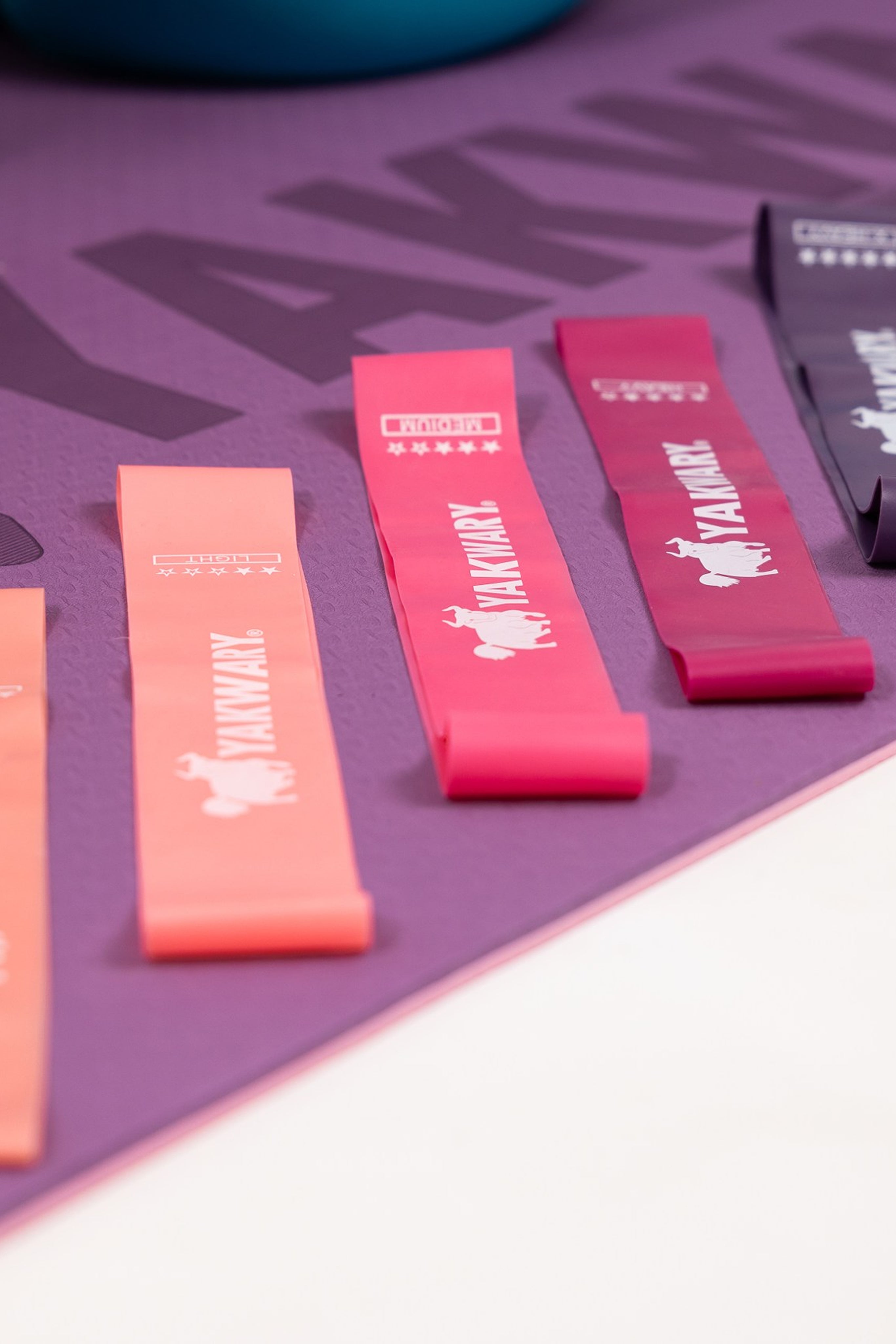 YAKWARY SUPER ELASTIC BOOTY BANDS / 5 FITNESS BANDS IN VARIOUS STRENGTHS