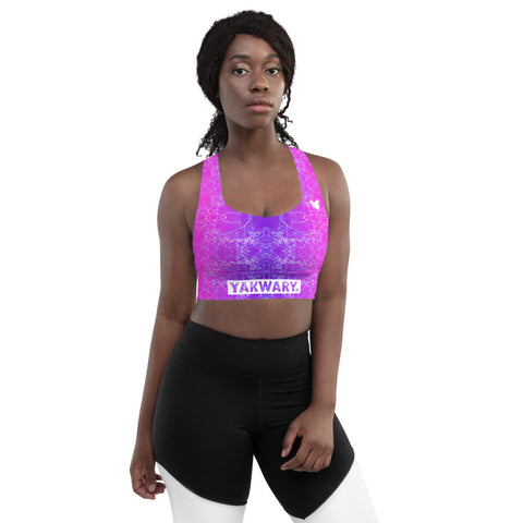 YAKWARY Women Longline Sports Bra #5