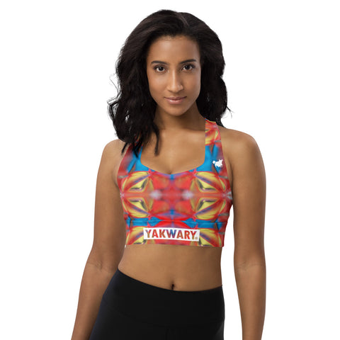 YAKWARY Women Longline Sports Bra #12