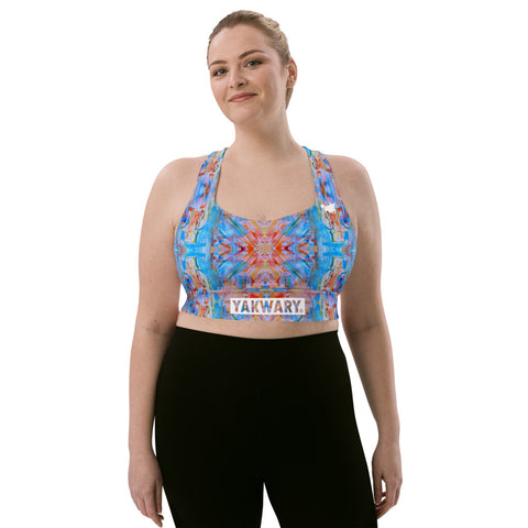 YAKWARY Women Longline Sports Bra #13