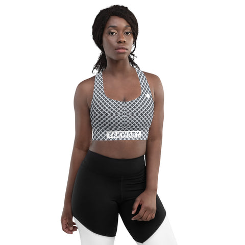 YAKWARY Women Longline Sports Bra #19