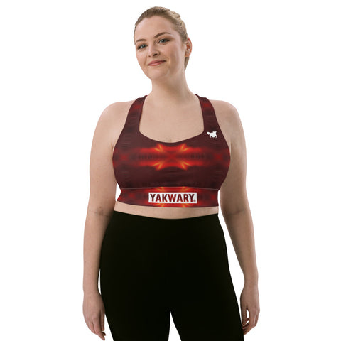 YAKWARY Women Longline Sports Bra #21