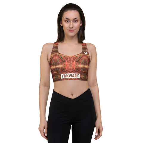 YAKWARY Women Longline Sports Bra #30