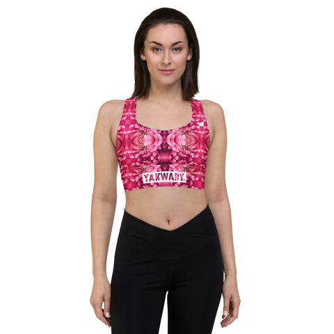 YAKWARY Women Longline Sports Bra #34