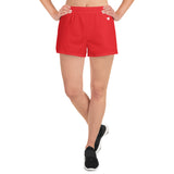 YAKWARY Women Red Athletic Short Shorts