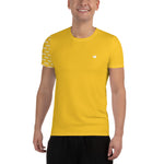 YAKWARY Men Yellow Sports T-shirt