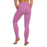 YAKWARY Pink Yoga Leggings Without Pocket