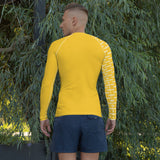 YAKWARY Men Gym Special Yellow Rash Guard