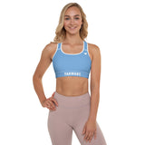 YAKWARY Women Blue Padded Sports Bra