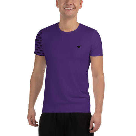 YAKWARY Men Purple Sports T-shirt