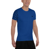 YAKWARY Men Blue Sports T-shirt