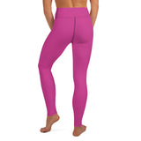 YAKWARY Pink Yoga Leggings Without Pocket