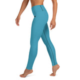 YAKWARY Blue Yoga Leggings With Pocket