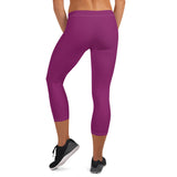 YAKWARY Women Pink Capri Leggings