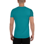 YAKWARY Men Turquoise Sports T-shirt