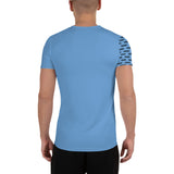 YAKWARY Men Blue Sports T-shirt