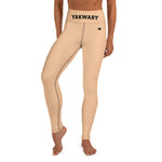 YAKWARY Brown Yoga Leggings Without Pocket