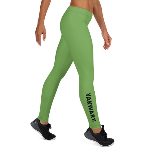 YAKWARY Women Green Leggings