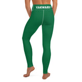 YAKWARY Green Yoga Leggings Without Pocket