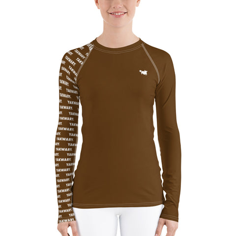 YAKWARY Women Brown Special Rash Guard