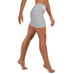 YAKWARY Women Gray Yoga Shorts With Pocket