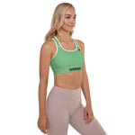 YAKWARY Women Green Padded Sports Bra