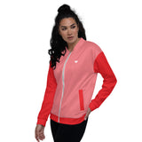 YAKWARY Women Red Bomber Jacket