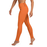 YAKWARY Orange Yoga Leggings With Pocket