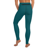 YAKWARY Turquoise Yoga Leggings Without Pocket