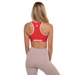 YAKWARY Women Red Padded Sports Bra