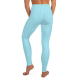 YAKWARY Blue Yoga Leggings With Pocket