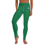 YAKWARY Green Yoga Leggings With Pocket