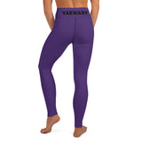 YAKWARY Purple Yoga Leggings Without Pocket