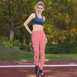 YAKWARY Pink Yoga Leggings Without Pocket