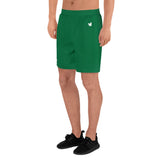 YAKWARY Men Sports Long Green Shorts