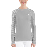 YAKWARY Women Gray Special Rash Guard