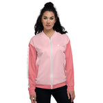 YAKWARY Women Pink Bomber Jacket