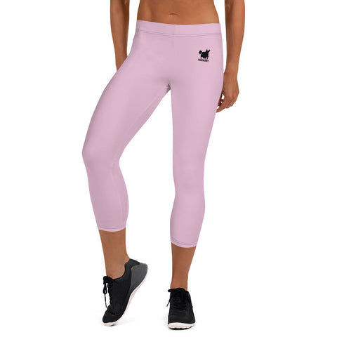 YAKWARY Women Pink Capri Leggings