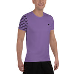 YAKWARY Men Purple Sports T-shirt