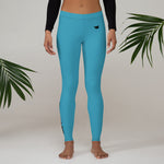 YAKWARY Women Blue Leggings