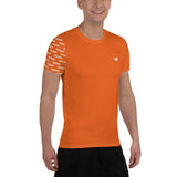 YAKWARY Men Orange Sports T-shirt