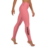 YAKWARY Pink Yoga Leggings With Pocket