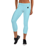 YAKWARY Women Blue Capri Leggings