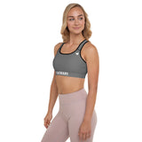 YAKWARY Women Gray Padded Sports Bra