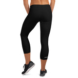 YAKWARY Women Black Capri Leggings