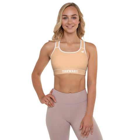 YAKWARY Women Brown Padded Sports Bra