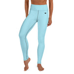 YAKWARY Blue Yoga Leggings Without Pocket