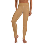 YAKWARY Brown Yoga Leggings With Pocket