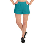 YAKWARY Women Turquoise Athletic Short Shorts