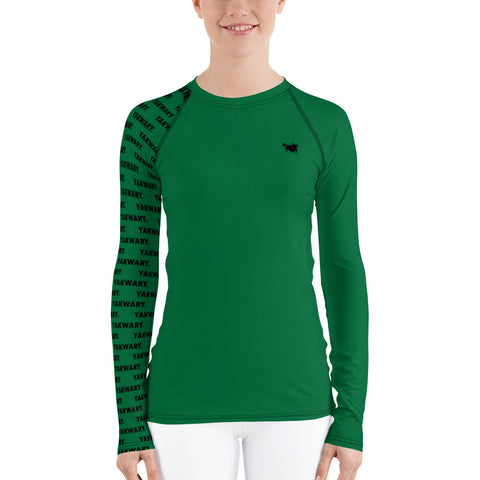 YAKWARY Women Green Special Rash Guard